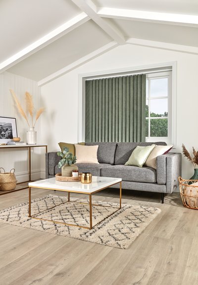 Contemporary grey vertical blinds